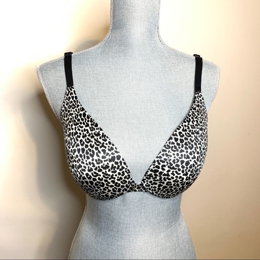 Victoria's Secret Very Sexy Uplift Plunge Bra 34D Leopard Print